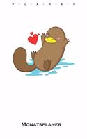 verliebtes Schnabeltier Monatsplaner: Monatsübersicht (Termine, Ziele, Notizen, Wochenplan) für Tierfreunde und Fans des eierlegenden Säugetiers aus Australien