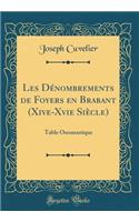 Les Dénombrements de Foyers en Brabant (Xive-Xvie Siècle): Table Onomastique (Classic Reprint)