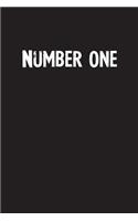 Number One: Simple Blank Lined Notebook Journal