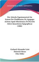 Attische Eigentumsstreit Im System Der Diadikasien; De Apagoges Actione Apud Athenienses; De Decretis Atticis Quaestiones Epigraphicae (1886)