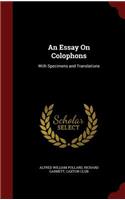 An Essay on Colophons