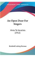 Open Door For Singers