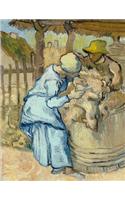 The Sheep-Shearer (After Millet), Vincent Van Gogh. Blank Journal: 150 Blank Pages, 8,5x11 Inch (21.59 X 27.94 CM) Soft Cover