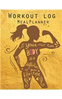 Workout Log: Meal Planner Book: Diet And Exercise Journal: Women Life Syle: (meal planner journal and fitness journal Better Every Day)