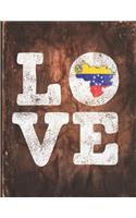 Love: Venezuela Flag Cute Personalized Gift for Venezuelan Friend Undated Planner Daily Weekly Monthly Calendar Organizer Journal