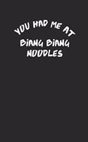 Biang Biang Noodle Lover Funny 120 Page Notebook Lined Journal