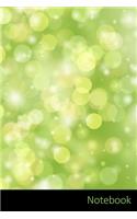 Notebook: Desenfoque, Bokeh, Fuera De Foco, Verde Cuaderno / Diario / Libro de escritura / Notas - 6 x 9 pulgadas (15.24 x 22.86 cm), 150 páginas, superficie 