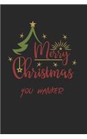 Merry Christmas You Wanker Insult Journal