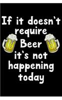 If it doesn't require beer it's not happening today