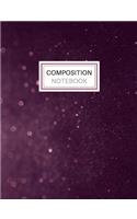 Composition Notebook: Blank Lined Notebook for School/Homework College Ruled Purple Shimmer