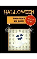 Large Print Halloween Word Search