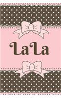 Lala: Cute Stylish - Brown and Pink Soft Cover Blank Lined Notebook (6 X 9 110 Pages) Planner Composition Book (Best Lala and Grandma Gift Idea for Mother