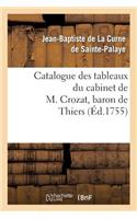 Catalogue des tableaux du cabinet de M. Crozat, baron de Thiers