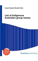 List of Indigenous Australian Group Names