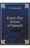 Every-Day Errors of Speech