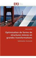 Optimisation de forme de structures minces en grandes transformations
