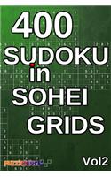 400 Sudoku in Sohei Grids Vol2: 400 Brain Boosting sudoku with answers. Exercise your Brain! 6x9 Book Format