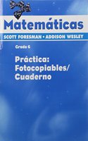 Scott Foresman Addison Wesley Math 2005 Spanish Practice Masters and Workbook Grade 6