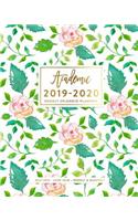 Academic 2019-2020 Weekly Splendid Planner, July 2019 - June 2020, Weekly & Monthly: Pink & Green Floral Pattern Flower Print Cute Dated Calendar Organizer with To-Do's, Checklists, Notes and Goal Setting Pages