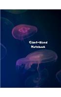 Giant-Sized Notebook: Jumbo Jellyfish Notebook, Journal, 500 Pages, 250 Ruled Sheets