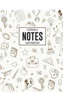 Cornell Notes Notebook: Science Graph Paper Quad Grid Note Taking System Notebook for Teens Kids Students Girls Woman in Home School University College for Writing Notes Co