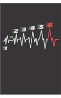 Notebook for Biker dirt bike motocross drag race heartbeat ekg