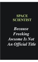 Space Scientist Because Freeking Awsome is Not An Official Title