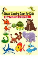 Simple Coloring Book for Kids Animals Coloring