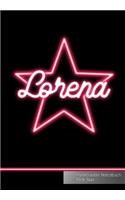 Lorena Punktraster Notizbuch Pink Star: Stern Personalisiert Mit Namen I Personalized Journal Notebook