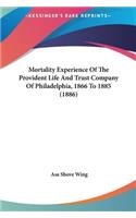 Mortality Experience of the Provident Life and Trust Company of Philadelphia, 1866 to 1885 (1886)