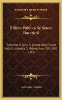 Il Diritto Pubblico Nei Sistemi Finanziarii