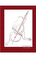 Frog Playing Cello Music Notebook