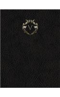 Monogram "V" Grid Sketchbook: (22 Monogram Black 150 Grid-Sketch)