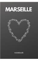 Marseille Notebook: Love Marseille Notebook, Journal, Diary (110 Page, Lined Paper, 6 x 9)(1 City)