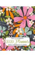 Pretty Planners 2020 Planner Weekly and Monthly: Simplified Schedule Planner, Calendar and Organizer with a Bright Floral Cover