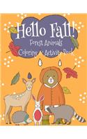 Hello Fall Forest Animals Coloring Book