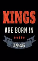 Kings Are Born In 1945: Food Meal Planner Undated Journal For Men Boys