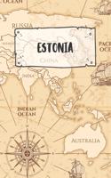 Estonia: Dotted Travel Diary Notebook or Journey Dotted Grid Journal - Holiday Trip Pocketbook for Men and Women with Dots