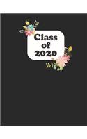 Class of 2020: Blank Floral College Ruled Notebook