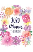 2020 Therapist Planner: Daily Appointment Planner With 15 Minute Increment - Monthly Goal Setting - Contacts - Password Organizer
