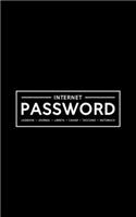 Internet Password Logbook - Journal - Libreta - Cahier - Taccuino - Notizbuch: 100 Page Password Book to Track & Organize Your Computer Logins, Internet Addresses & Usernames: Simple black cover 100-4