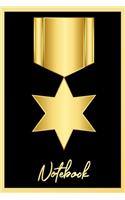 Notebook: Honor Medal Appreciation Notebook Wide Ruled Lined Journal 6x9 Inch ( Legal ruled ) Family Gift Idea Mom Dad or Kids in Holidays For Veterans Army P