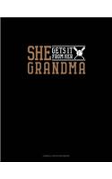 She Gets It From Her Grandma (Softball): Cornell Notes Notebook(1357 Cornell Notes Notebook)