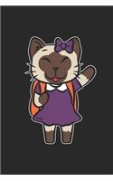 School Cat Notebook: Graph Paper Journal 6x9 - 120 Pages