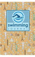 Swimming Journal: Swim Log, Swimming Logbook Template, Swimming Activity Tracker, Swim Journal, Cute World Landmarks Cover