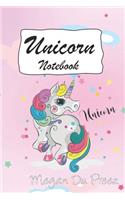 Unicorn Notebook: Unicorn - Unicorns and Rainbow Fantasy Cute Unicorn Notebook: 150+ Pages of 6x9