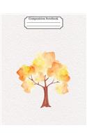 Composition Notebook Watercolor Tree Design Vol 6