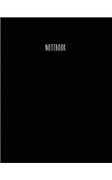 Notebook: Black Onyx, Notebook Journal, Composition Book, Letter Size 8.5 x 11 inch 110 page, Wide Ruled