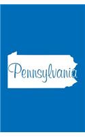Pennsylvania - Cobalt Blue Lined Notebook with Margins: 101 Pages, Medium Ruled, 6 x 9 Journal, Soft Cover