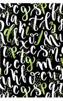 Bullet Journal Notebook Sparkly Letters Pattern 2